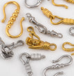 2pcs Stainless Steel Gold Plated Hand-Shape Boat Anchor S-shaped Connection Buckle for DIY Bracelet Clasps Jewelry Accessories