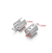 50pcs Stainless Steel High Quality Crimp End Beads Caps Leather Cord Clips for DIY Jewelry Making Necklace Connectors Supplies