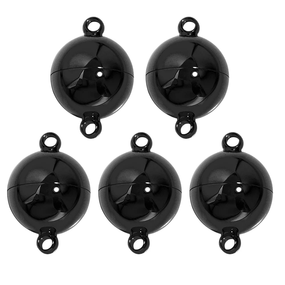 2pcs/lot Round Stainless Steel Magnetic Clasps For Leather Cord Bracelet Necklace Magnet End Clasp Connectors DIY Jewelry Making