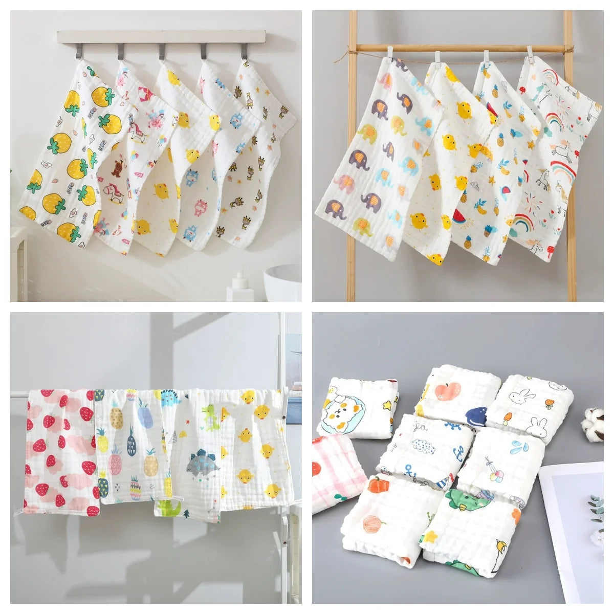 Grade A 100% Cotton 6-Layers Gauze Children Towel Wrinkled Yarn Baby Bib Burp Clothes 25*50cm*1pc Absorbent Kid Adult Hand Towel