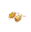 50pcs Stainless Steel High Quality Crimp End Beads Caps Leather Cord Clips for DIY Jewelry Making Necklace Connectors Supplies