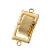 2pcs 14K Gold Plated Layered Clasp 2 Strands Necklace Layering Clasp Necklace Connectors Bar Links Slide Lock for Jewelry Making