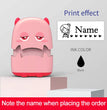 Custom Cartoon Baby Name Stamp Kit - Reusable for Cotton/Modal Clothes & School Bags, Non-Toxic Waterproof Ink Seal