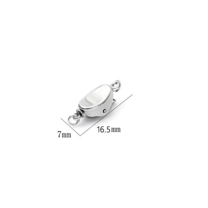 5 Pcs Titanium Steel Necklace Buckles Stainless Steel Saddle Buckle Non Rusting DIY Pearl Necklace Connecting Jewelry Making