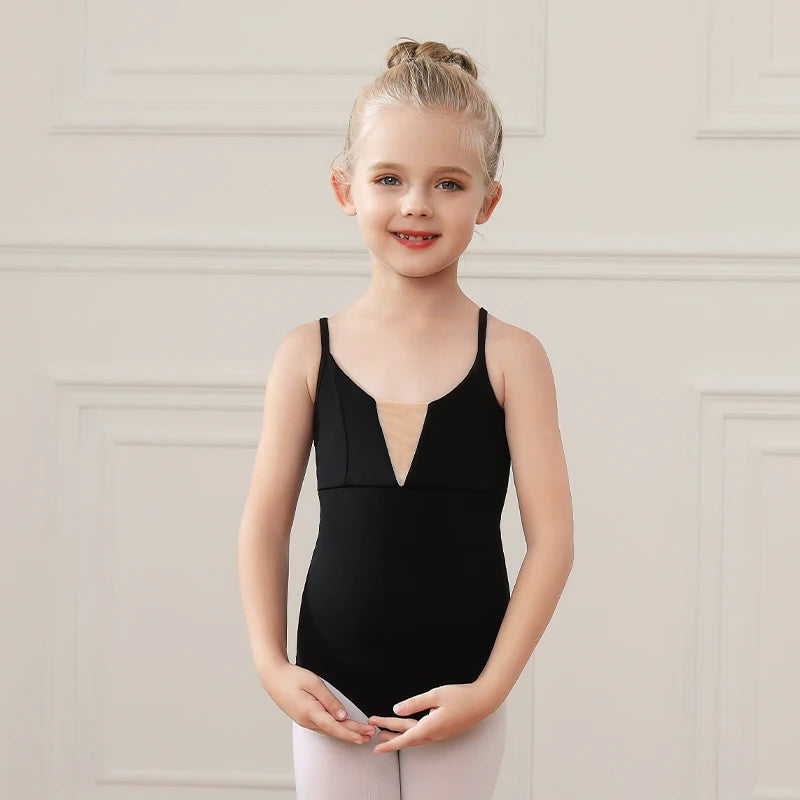 Girls dance clothing, summer suspender cotton gymnastics/body/ballet dance clothe, children dance training and grading clothes