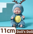 1/6 Pcs 4 Inch Mini Reborn Baby Dolls Toy Set Realistic Baby Doll with Cute Animal Clothes Gifts for Birthday Christmas Exquisit