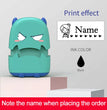 Custom Cartoon Baby Name Stamp Kit - Reusable for Cotton/Modal Clothes & School Bags, Non-Toxic Waterproof Ink Seal
