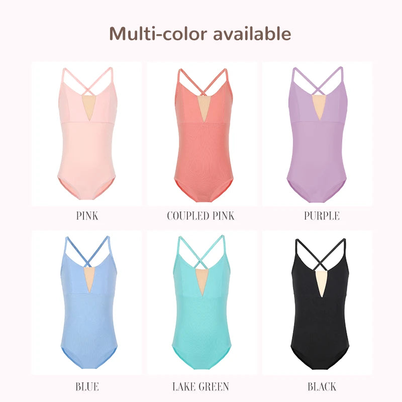 Girls dance clothing, summer suspender cotton gymnastics/body/ballet dance clothe, children dance training and grading clothes