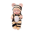 1/6 Pcs 4 Inch Mini Reborn Baby Dolls Toy Set Realistic Baby Doll with Cute Animal Clothes Gifts for Birthday Christmas Exquisit
