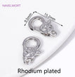 18K Gold Plated Brass Lobster Clasps Connector,Jewellery End Caps Fastener Clasp For DIY Bracelet Jewelry Making Accessories