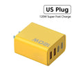 4 Ports USB C PD Charger Quick Charge 3.0 Type C USB Phone Chargers Fast Charging Adapter For iPhone 16 15 Samsung Xiaomi Huawei