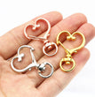 10pcs 35x24mm Heart Snap Hook Trigger Lobaster Clasp Clips Buckles For Keychain DIY Jewelry Making Accessories Findings