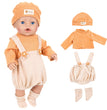Doll Clothes For 43cm Baby Doll Leather Jacket Pants Jumpers Rompers Set For 18 Inch American Doll Coat Winter Clothes
