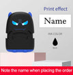 Custom Cartoon Baby Name Stamp Kit - Reusable for Cotton/Modal Clothes & School Bags, Non-Toxic Waterproof Ink Seal