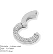 eManco High Quality Stainless Steel 14K PVD Gold Plated Round Skeleton Clasp Head for DIY Bracelet Necklace Jewelry Making