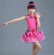 New Latin dress dance dress children short sleeve separate training clothes children's professional grade Latin dance costume