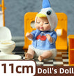 1/6 Pcs 4 Inch Mini Reborn Baby Dolls Toy Set Realistic Baby Doll with Cute Animal Clothes Gifts for Birthday Christmas Exquisit