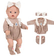 Doll Clothes For 43cm Baby Doll Leather Jacket Pants Jumpers Rompers Set For 18 Inch American Doll Coat Winter Clothes