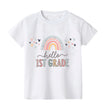 Hello First Grade Kids T-Shirt Children Back To School Shirt Boy Girl Clothes First Day of School Shirts Kid 1st Grade Gift Tee