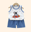 Children Sets Kids Clothes Boys Girls Vest Suit  Summer Children's Clothing baby Cotton T-Shirts Shorts Tank Top Sleeveless
