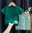 Cartoon Printed Clothing Pure Cotton Home Clothes 2 Piece Suits Toddler Fashion Cute Casual Tracksuits Contrast T-shirt+Shorts