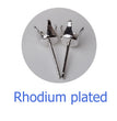 Solid 925 Sterling Silver Snaptite Stud Earring Post 4 Prongs Snap in Setting for Round Stones and Crystals ,1pair