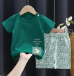 Cartoon Printed Clothing Pure Cotton Home Clothes 2 Piece Suits Toddler Fashion Cute Casual Tracksuits Contrast T-shirt+Shorts