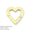 eManco High Quality Stainless Steel 14K PVD Gold Plated Round Skeleton Clasp Head for DIY Bracelet Necklace Jewelry Making