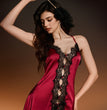 Silk-satin Hollow-out Camisole With A Luxurious Sensual Nightdress