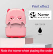 Custom Cartoon Baby Name Stamp Kit - Reusable for Cotton/Modal Clothes & School Bags, Non-Toxic Waterproof Ink Seal