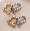 1pcs 304 Stainless Steel D-Ring Anchor Shackle Clasps Screw Lock Bow Horseshoe Buckle for DIY Bracelets Purse Jewelry Making