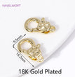 18K Gold Plated Brass Lobster Clasps Connector,Jewellery End Caps Fastener Clasp For DIY Bracelet Jewelry Making Accessories