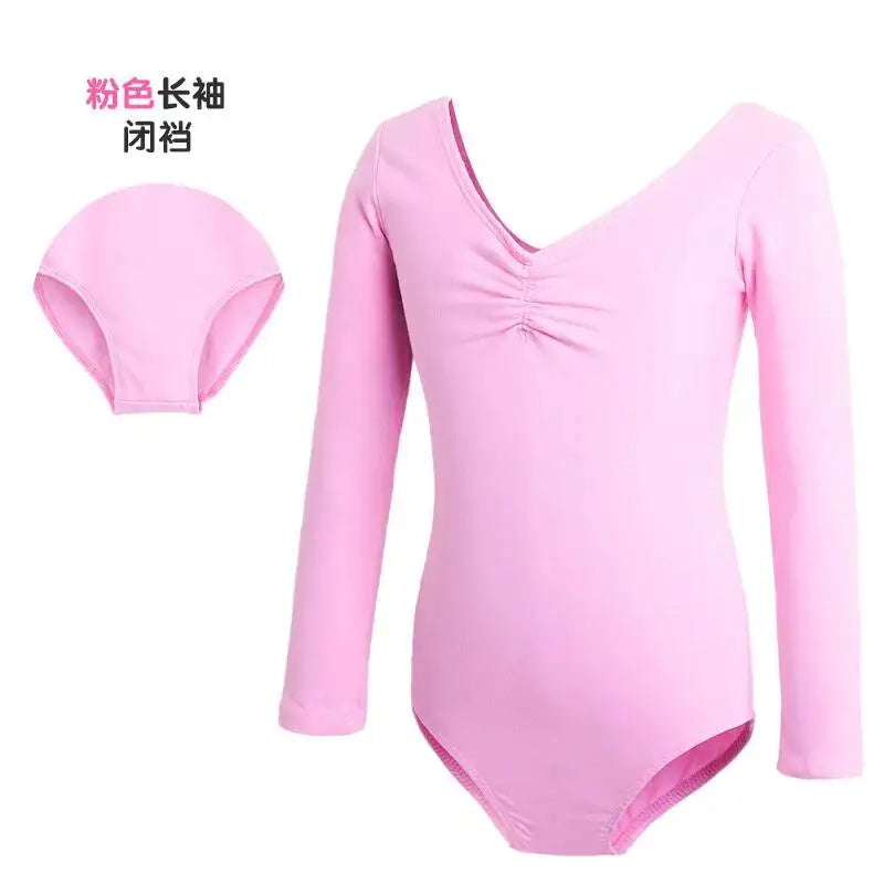 costumes for children and Dance autumn girls, long sleeved ballet costumes, grading Chinese dance jumpsuit