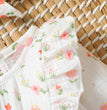Baby Girl's All Seasons Long Sleeve Print Floral With Bow Daily Jumpsuit For Newborn-6M Clothes +Headband