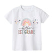 2024 Hello First Grade Kids T-Shirt Children Back To School Shirt Boy Girl Clothes First Day of School Shirts Kid 1st Grade Gift