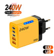 5 Ports USB C PD Charger Quick Charge 3.0 Type C USB Phone Chargers Fast Charging Adapter For iPhone 16 15 Samsung Xiaomi Huawei