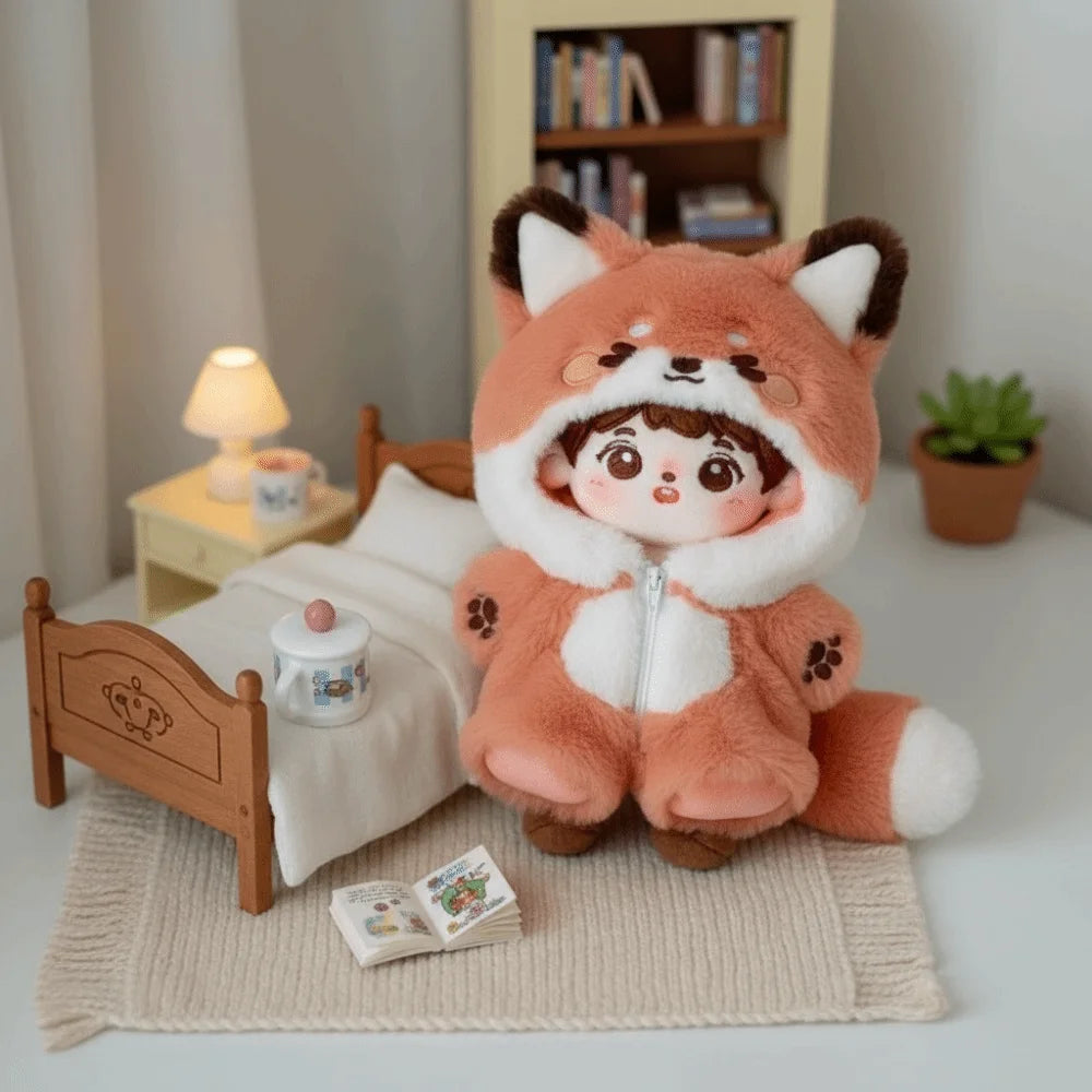 Cute Outfit 20cm Baby Clothes Fox Bunny Animal Onesie Dolls Accessories Doll Costume