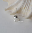 Solid 925 Sterling Silver Snaptite Stud Earring Post 4 Prongs Snap in Setting for Round Stones and Crystals ,1pair