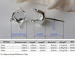 Solid 925 Sterling Silver Snaptite Stud Earring Post 4 Prongs Snap in Setting for Round Stones and Crystals ,1pair