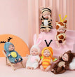 1/6 Pcs 4 Inch Mini Reborn Baby Dolls Toy Set Realistic Baby Doll with Cute Animal Clothes Gifts for Birthday Christmas Exquisit