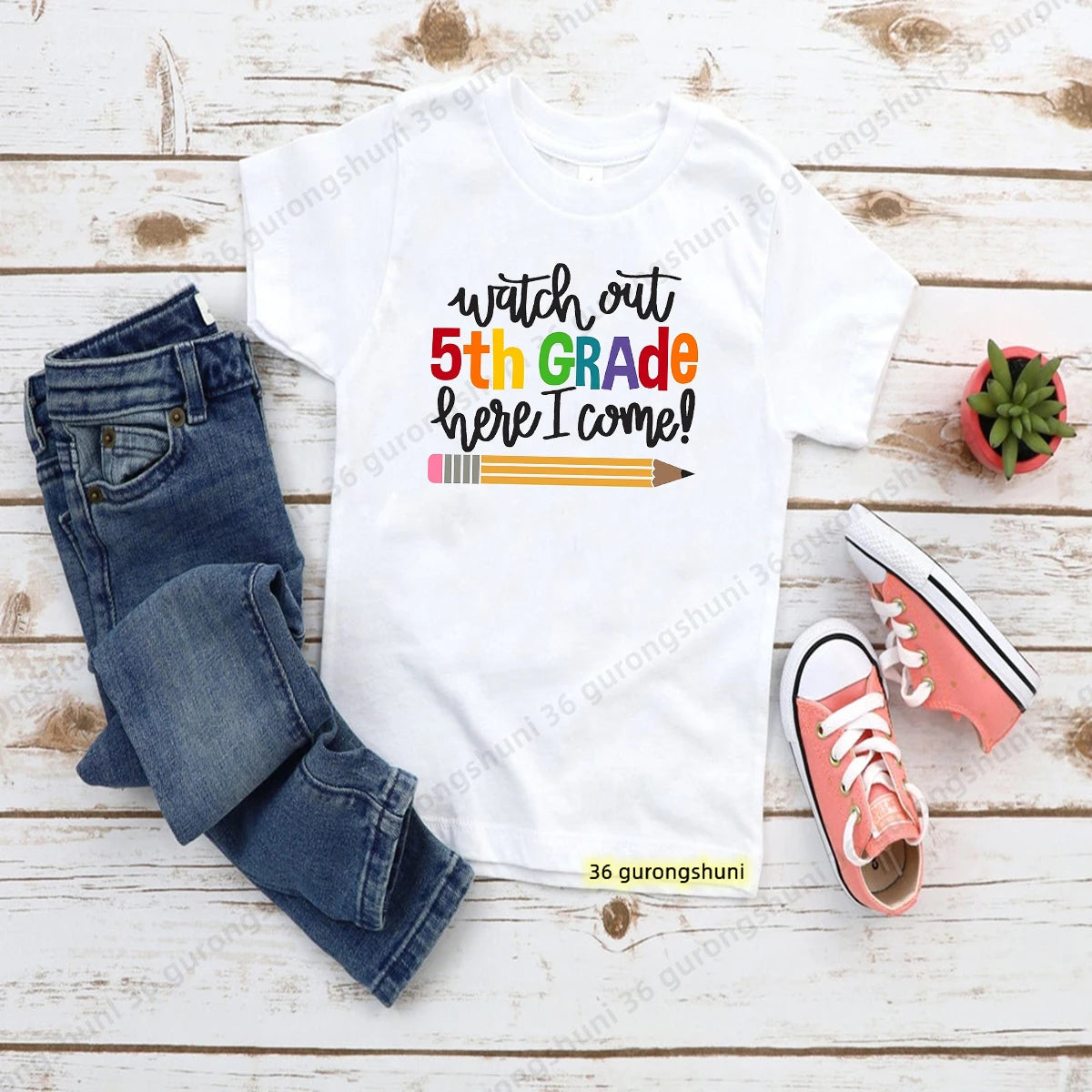 Hello 1-5th Grade School Uniform T Shirt Kindergarten Primary School T-Shirt Boys Girls T Shirt Kids Clothes Short Sleeve Tops