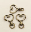 10pcs 35x24mm Heart Snap Hook Trigger Lobaster Clasp Clips Buckles For Keychain DIY Jewelry Making Accessories Findings