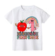 2024 Hello First Grade Kids T-Shirt Children Back To School Shirt Boy Girl Clothes First Day of School Shirts Kid 1st Grade Gift