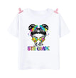 Hello 2nd Grade Printed Girls T-shirt Tops 1-5 Grade Kindergarten Child Back To School Outfit  T Shirt Girl Summer Tees Clothes