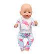 Doll Clothes Pajamas  For 43cm Baby New Born&American 18 Inch Girl Doll Unicorn Shark Cartoon Clothes Suit For Generation Doll