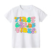 2024 Hello First Grade Kids T-Shirt Children Back To School Shirt Boy Girl Clothes First Day of School Shirts Kid 1st Grade Gift
