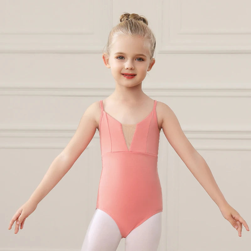 Girls dance clothing, summer suspender cotton gymnastics/body/ballet dance clothe, children dance training and grading clothes