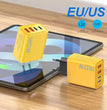 4 Ports USB C PD Charger Quick Charge 3.0 Type C USB Phone Chargers Fast Charging Adapter For iPhone 16 15 Samsung Xiaomi Huawei