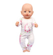 Doll Clothes Pajamas  For 43cm Baby New Born&American 18 Inch Girl Doll Unicorn Shark Cartoon Clothes Suit For Generation Doll