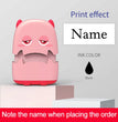 Custom Cartoon Baby Name Stamp Kit - Reusable for Cotton/Modal Clothes & School Bags, Non-Toxic Waterproof Ink Seal